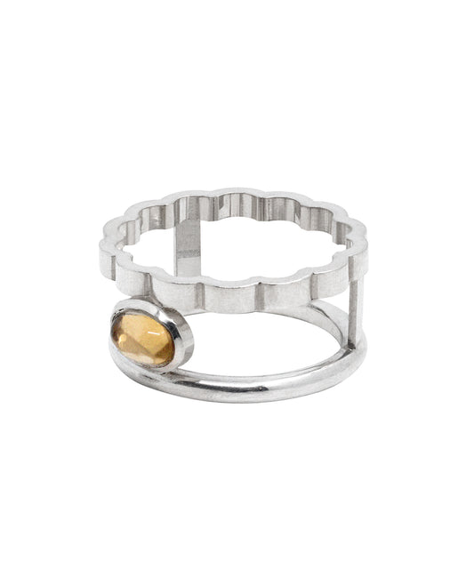 Look on the inside - lemon - ring citrine