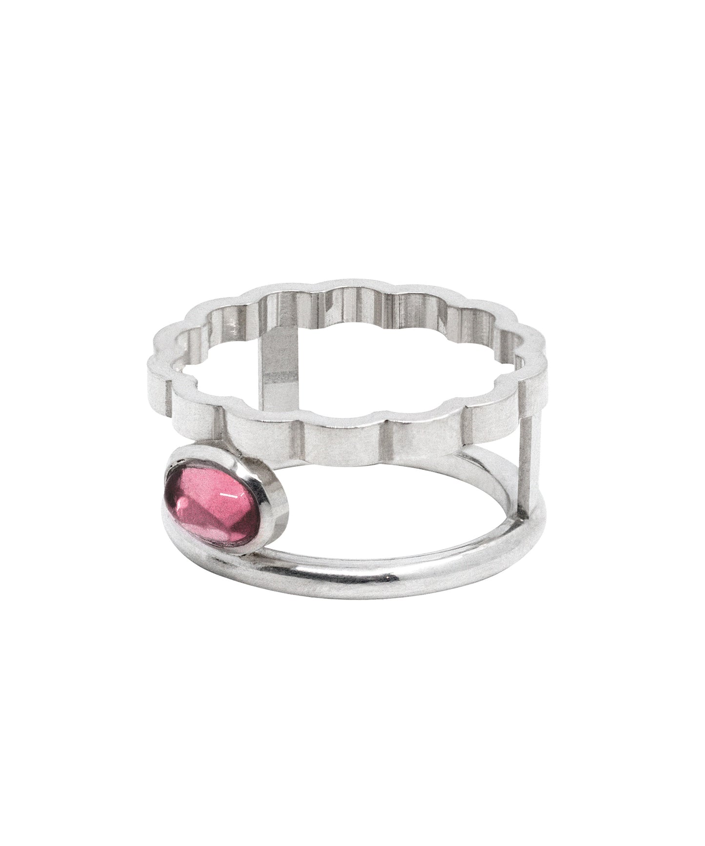 Look on the inside - grapefruit - ring pink tourmaline