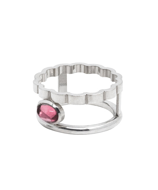 Look on the inside - grapefruit - ring pink tourmaline