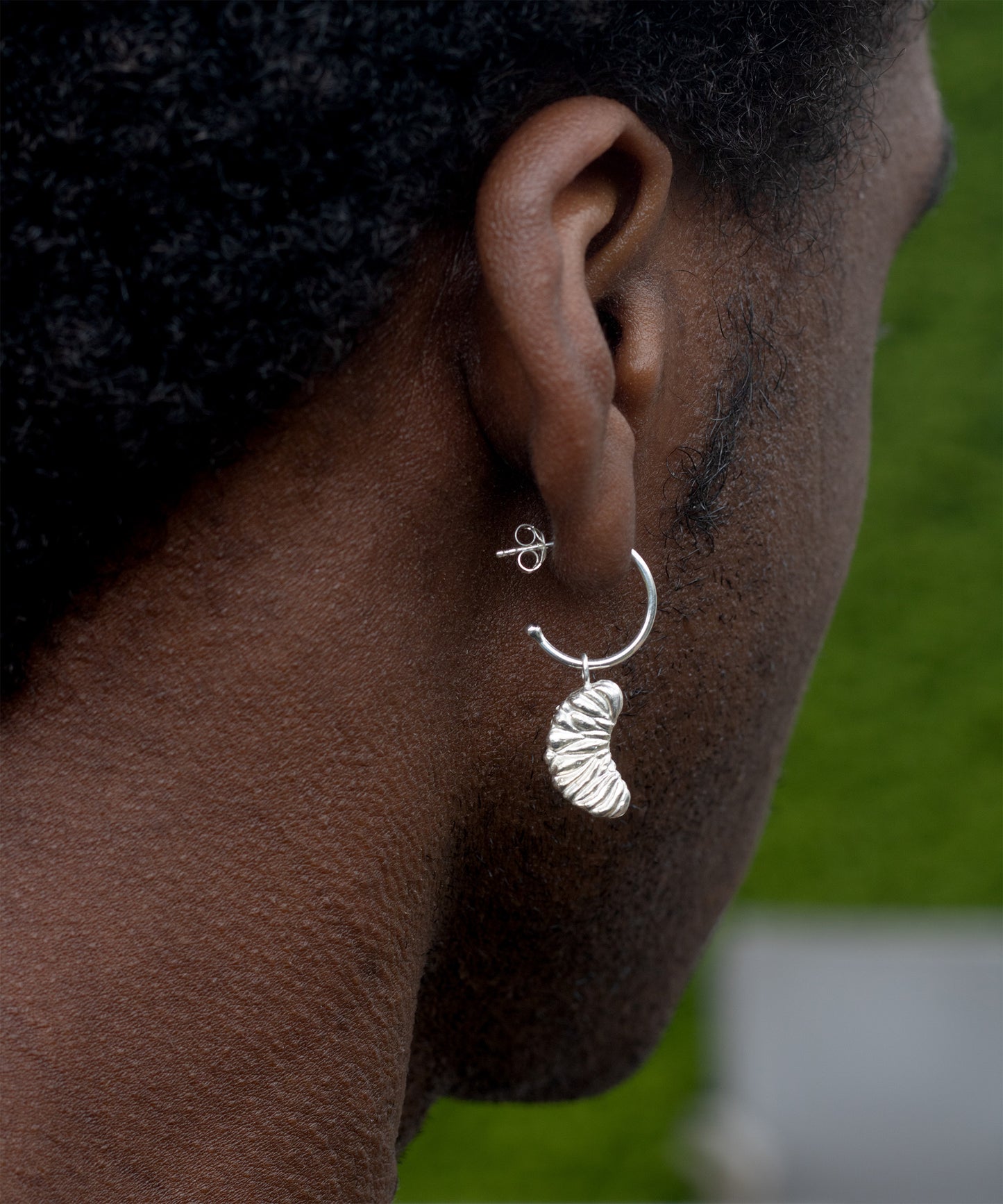 Skin me like a mandarin piece - large earhoops