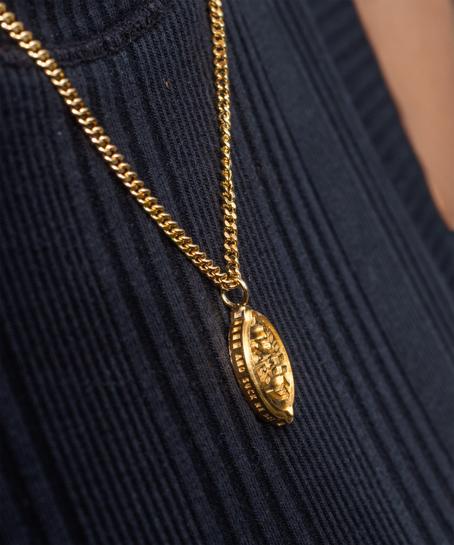 Squeeze me hard and... - sticker/coin necklace