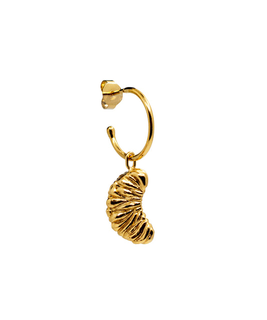 Skin me like a mandarin piece - large single earhoop