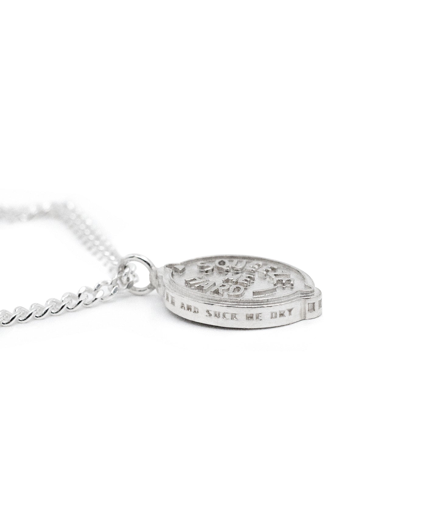 Squeeze me hard and... - sticker/coin necklace