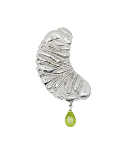 Statement mandarin - earcuff peridot